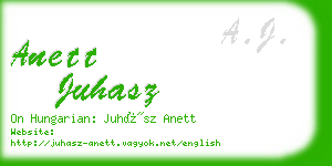 anett juhasz business card